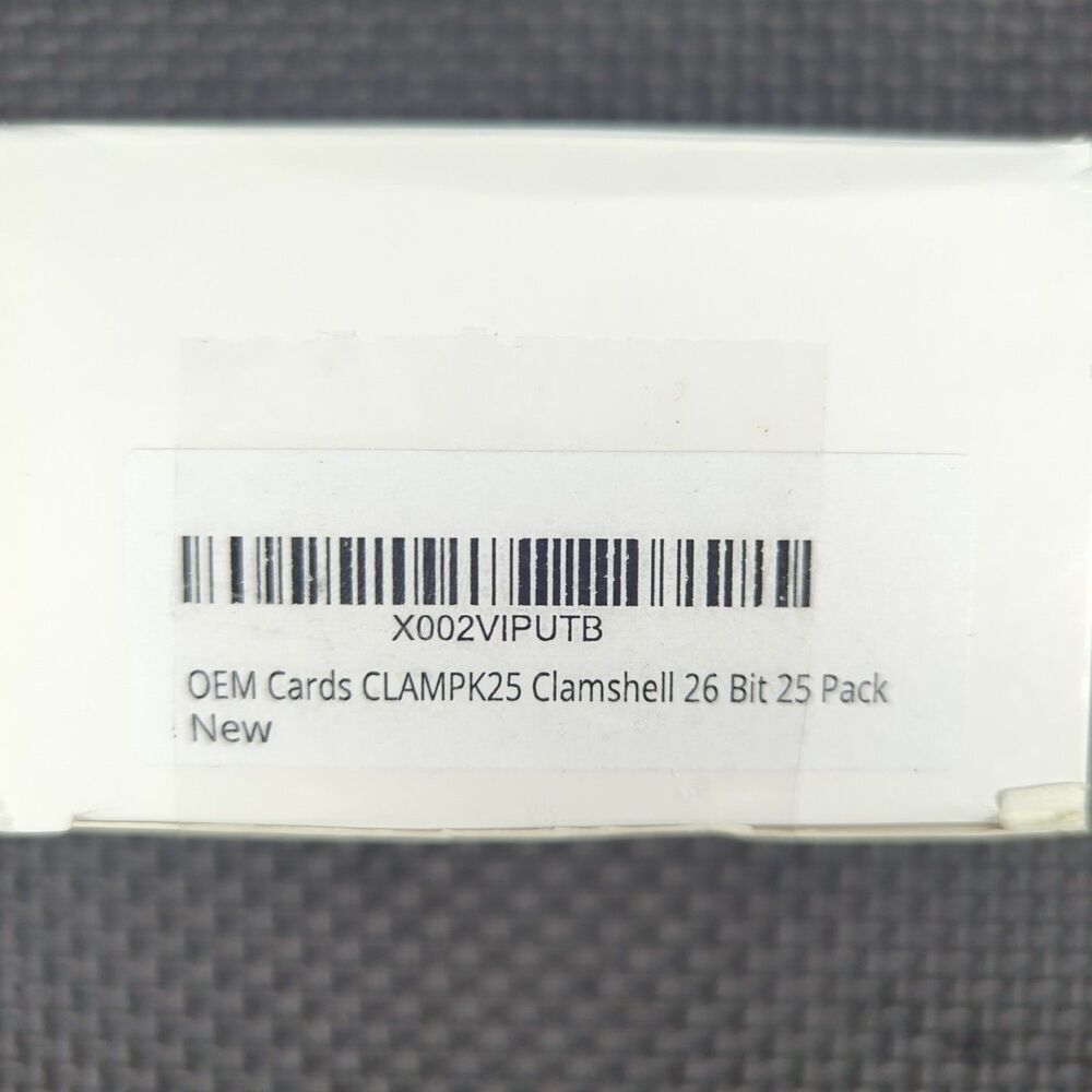 25 Pk Clamshell Access ID Cards Proximity Pre-Programmed Clampk25 125Hz 26-Bit